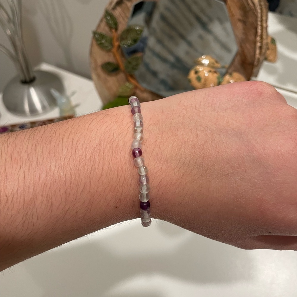 Fluorite crystal bracelet